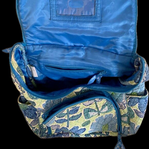 Vera Bradley Campus Tech Backpack in the retired Doodle Daisy pattern - Picture 6 of 6